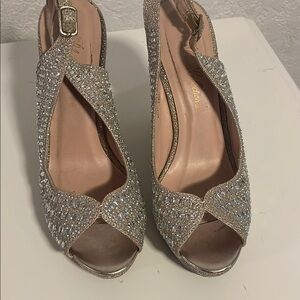 De Blossom Collection Sparkling Silver Heels